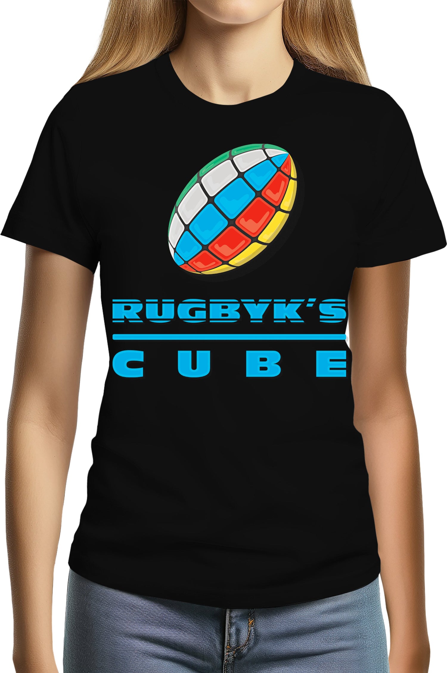T-Shirt Femme Rugby cube