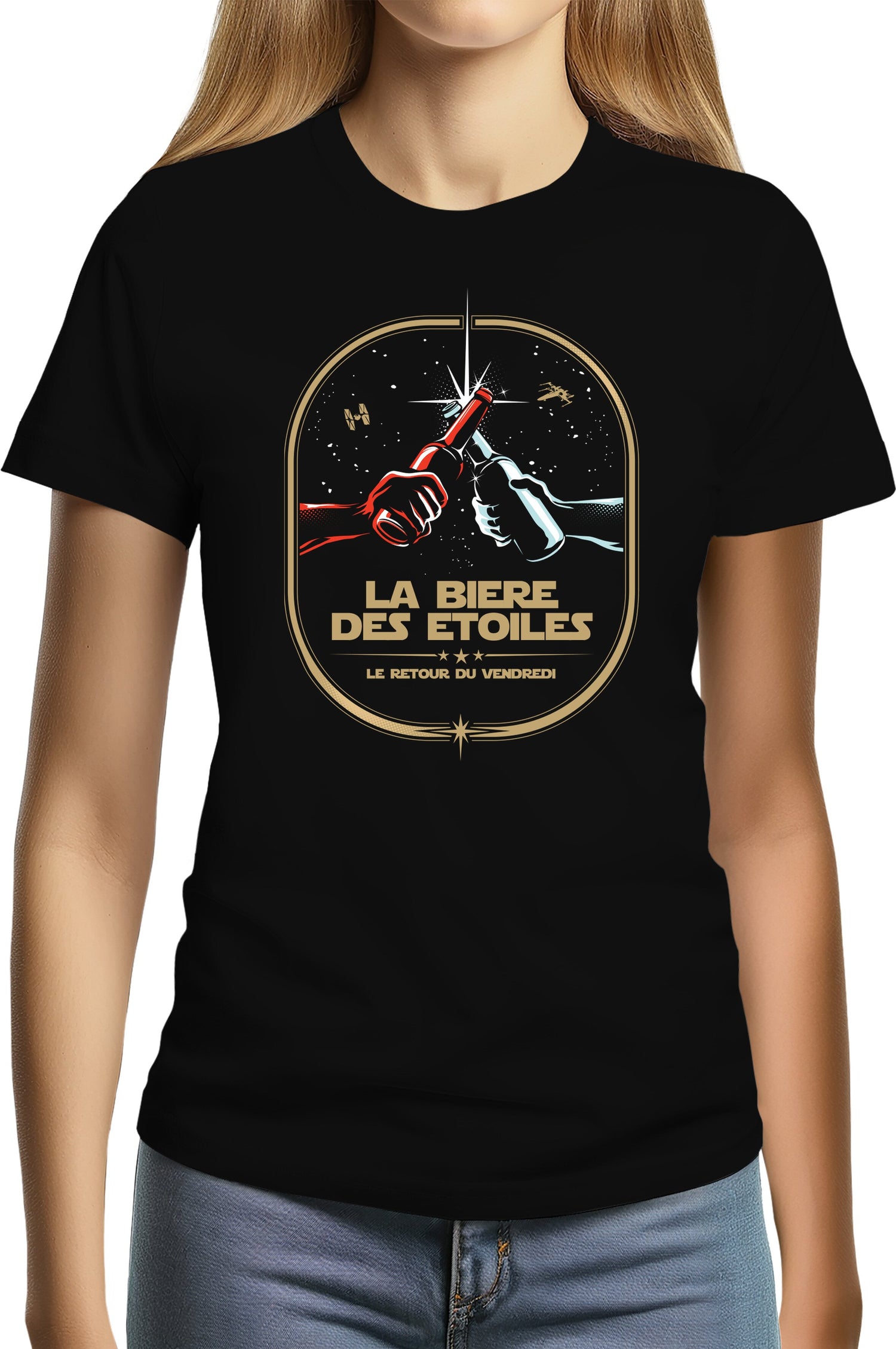 T-Shirt Femme La bière des étoiles le retour du vendredi