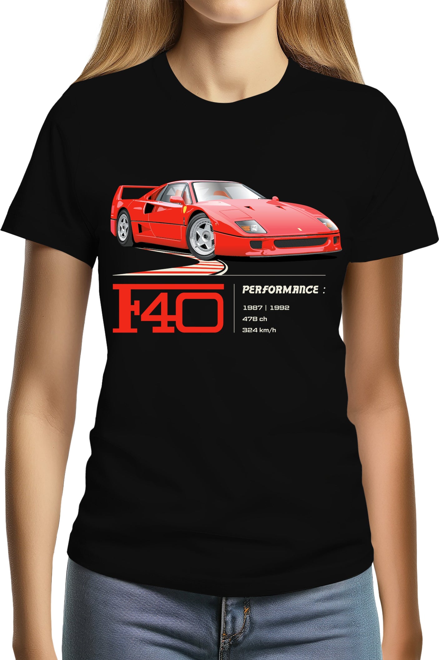 T-Shirt Femme F40 le V8 iconique