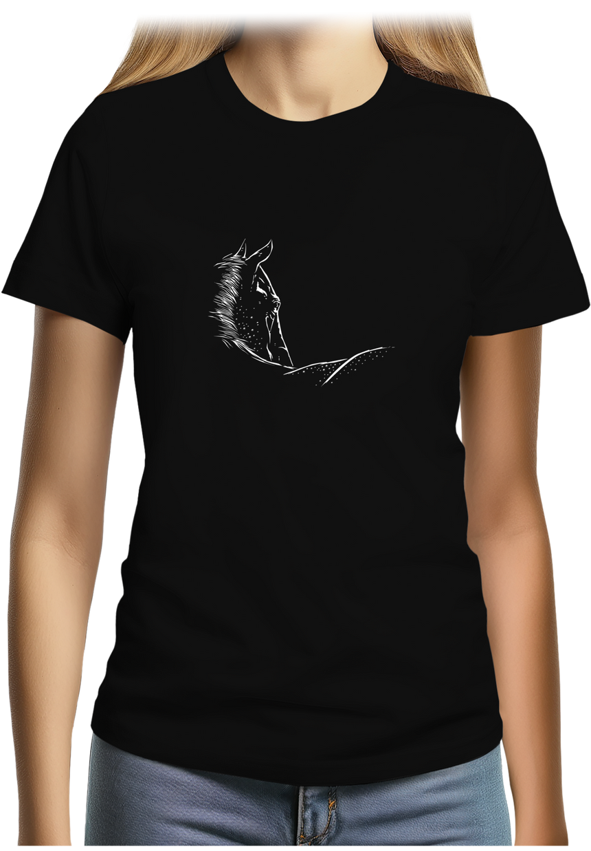 T-Shirt Femme Cheval de Camargue croupe
