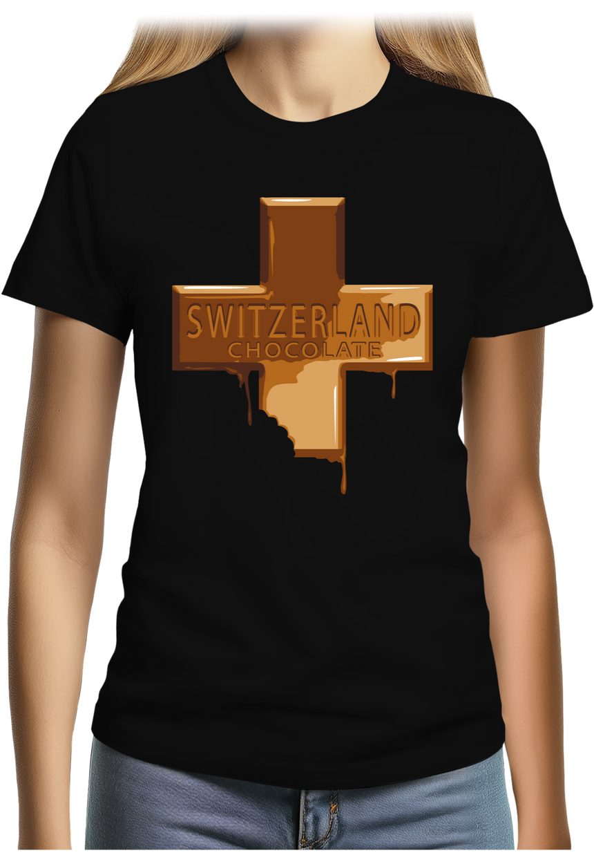 T-Shirt Femme La croix suisse en chocolat