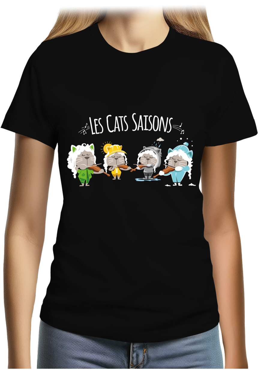 T-Shirt Femme Les Cats Saisons