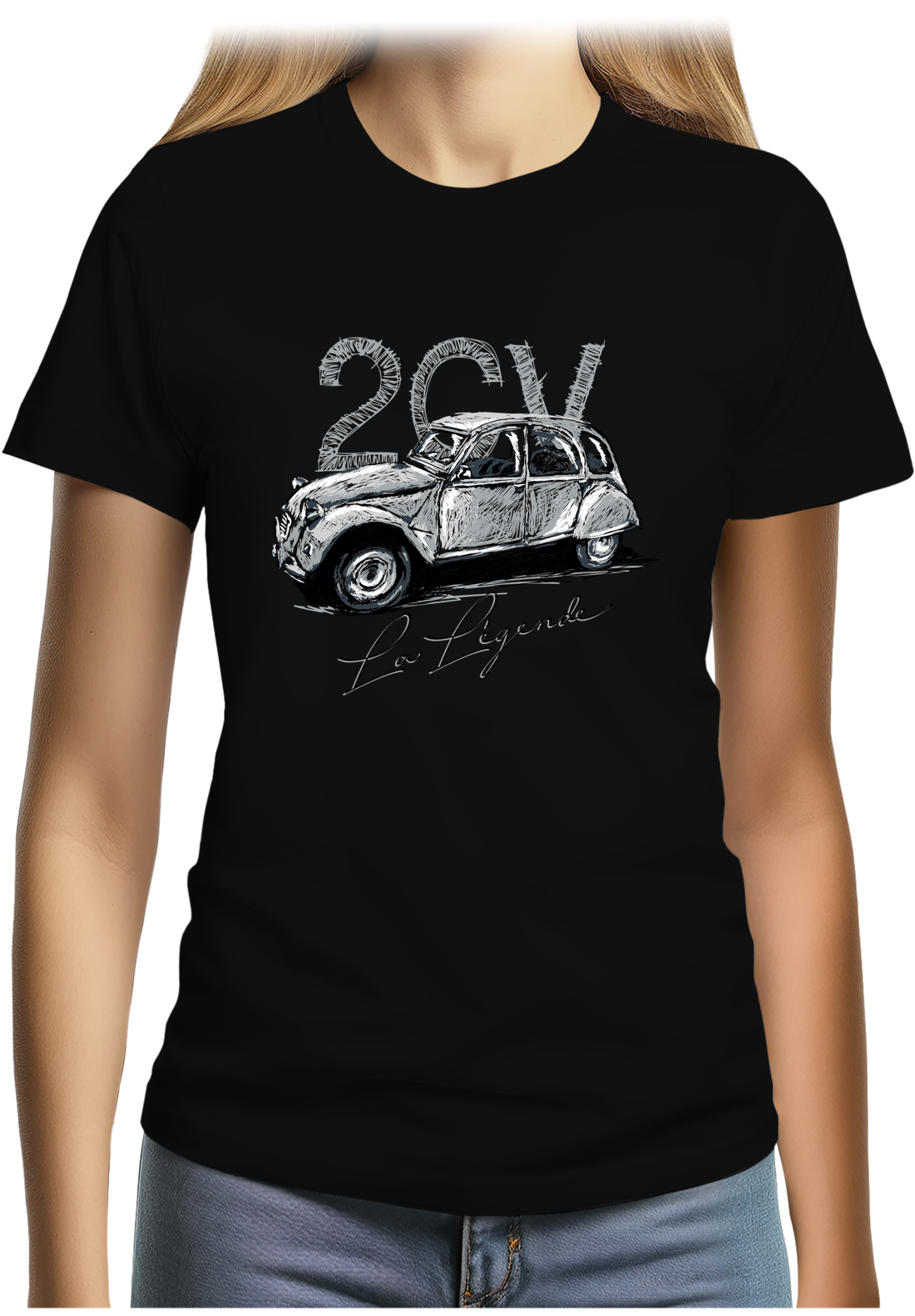 T-Shirt Femme La deuch en dessin