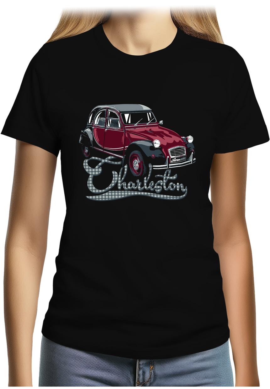 T-Shirt Femme Voiture 2CV charleston