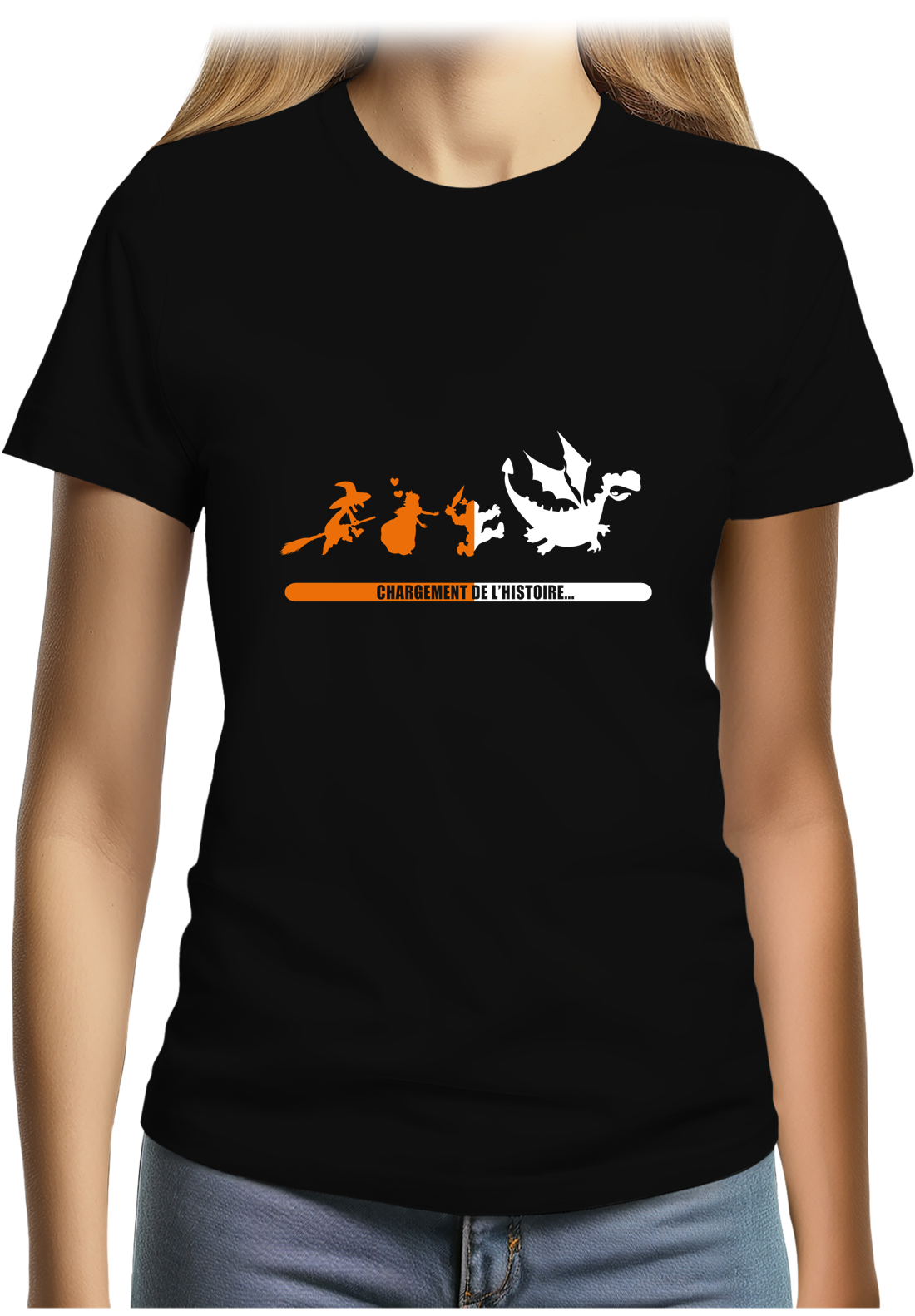 T-Shirt Femme Histoire d'une sorcière en dragon