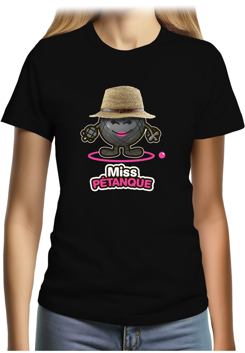 T-Shirt Femme Miss pétanque
