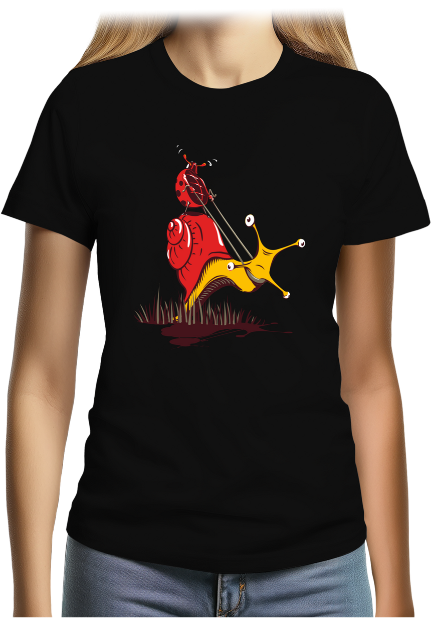 T-Shirt Femme Escargot Et Coccinelle