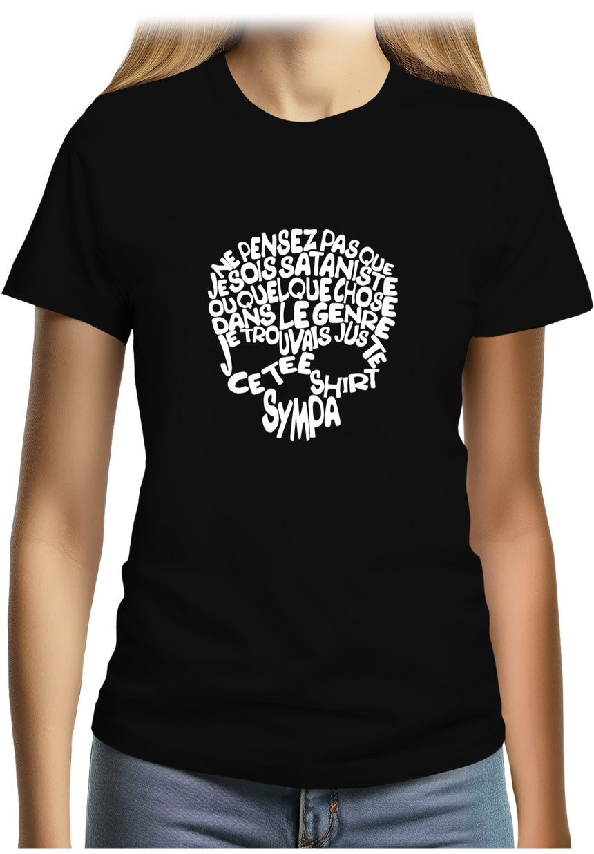 T-Shirt Femme Subliminable tête de mort