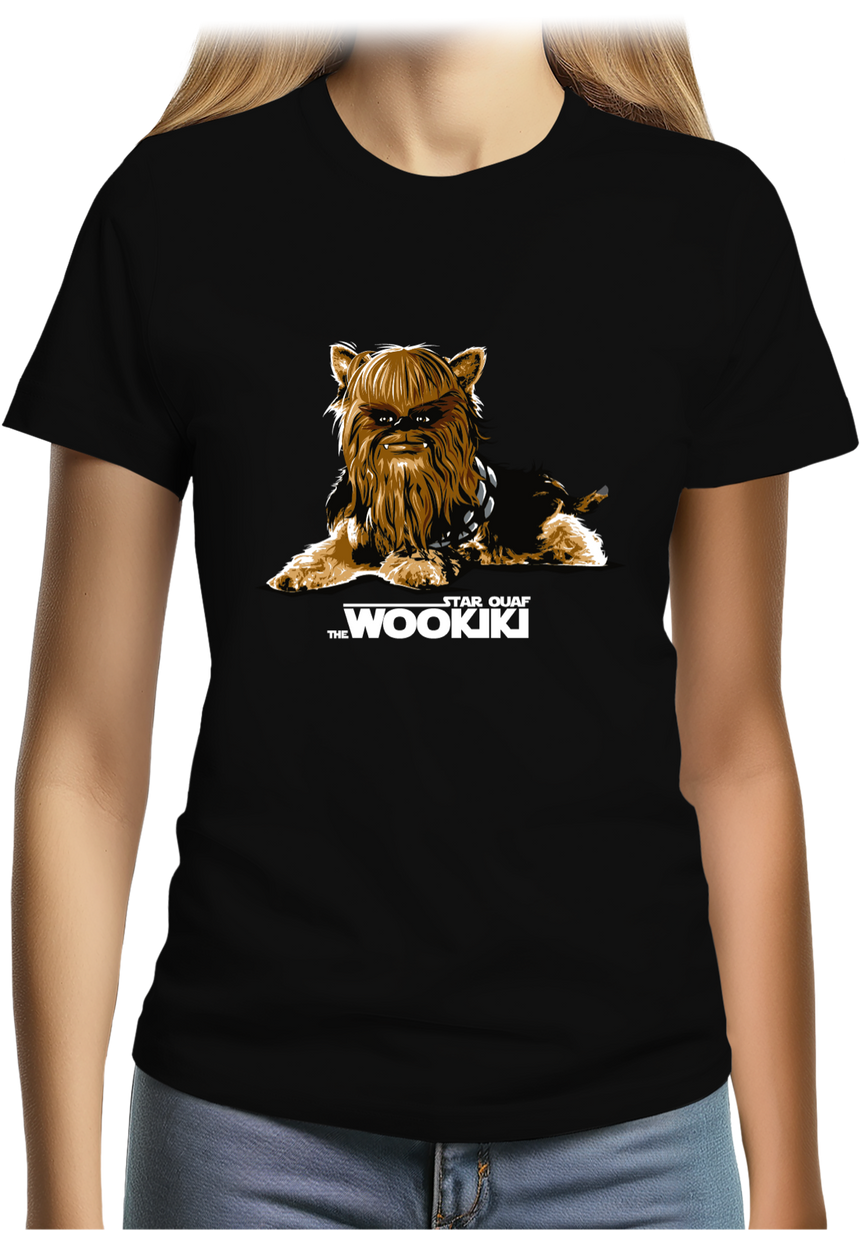 T-Shirt Femme Star ouaf, the Wookiki le chien