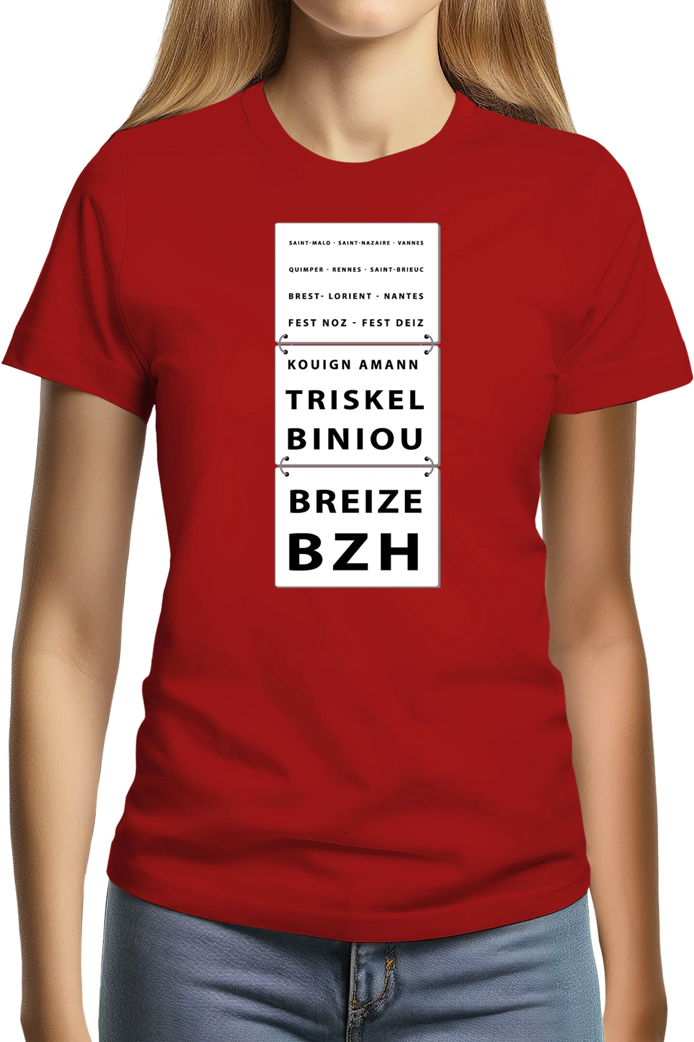 T-Shirt Femme Test acuité visuelle made in Bretagne