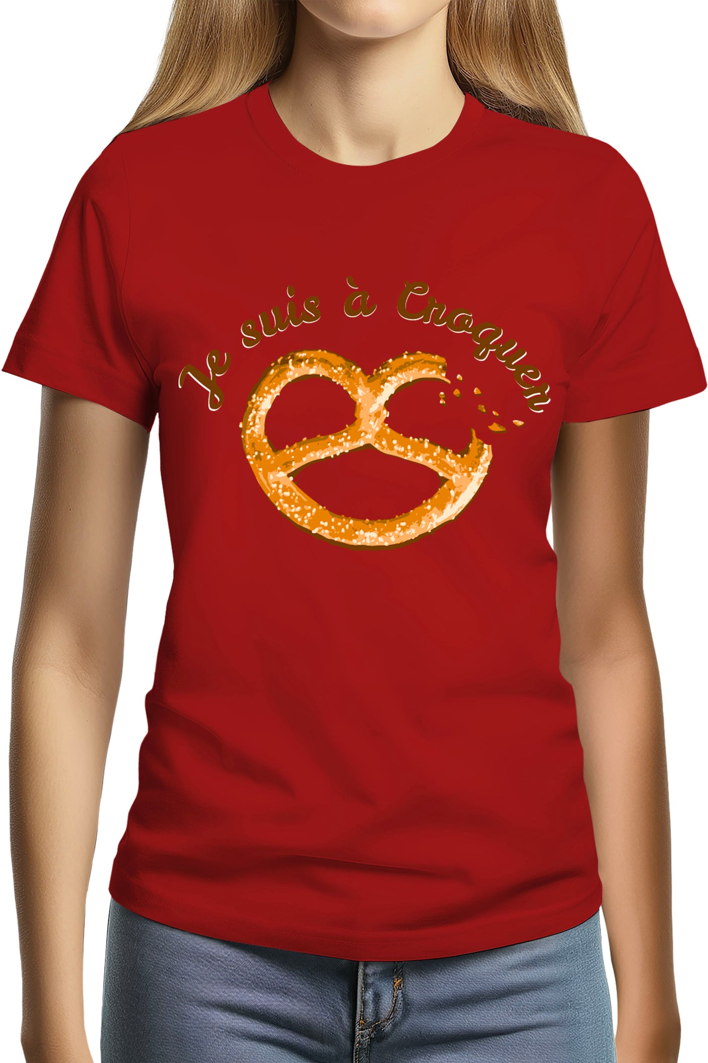 T-Shirt Femme Je suis à croquer Bretzel