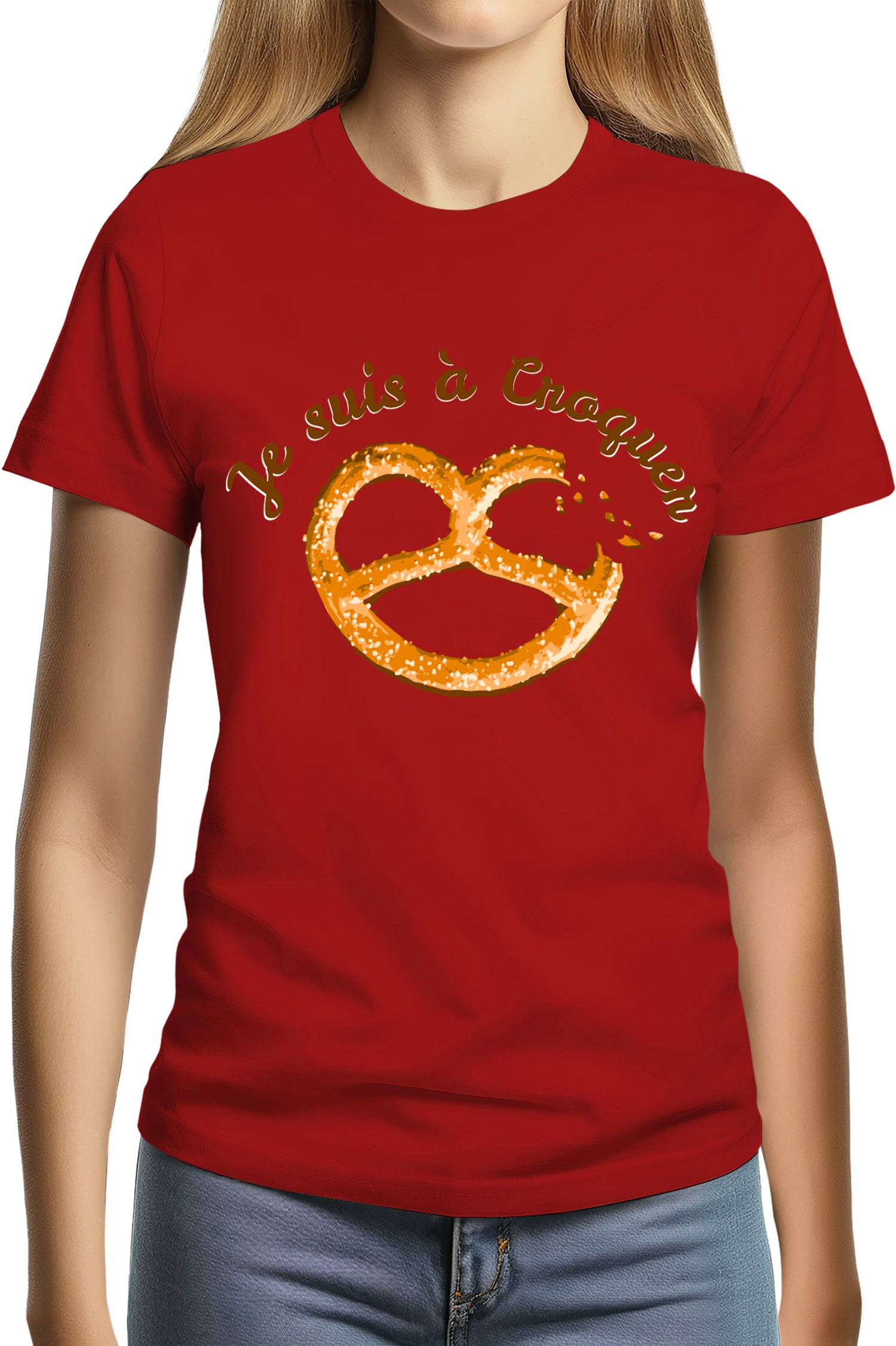 T-Shirt Femme Je suis à croquer Bretzel
