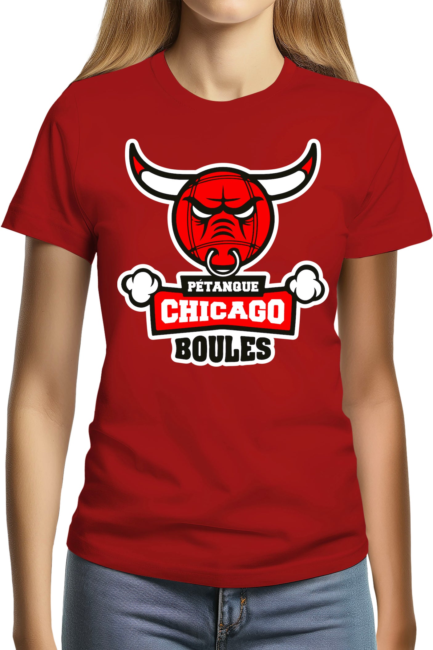 T-Shirt Femme Pétanque de Chicago