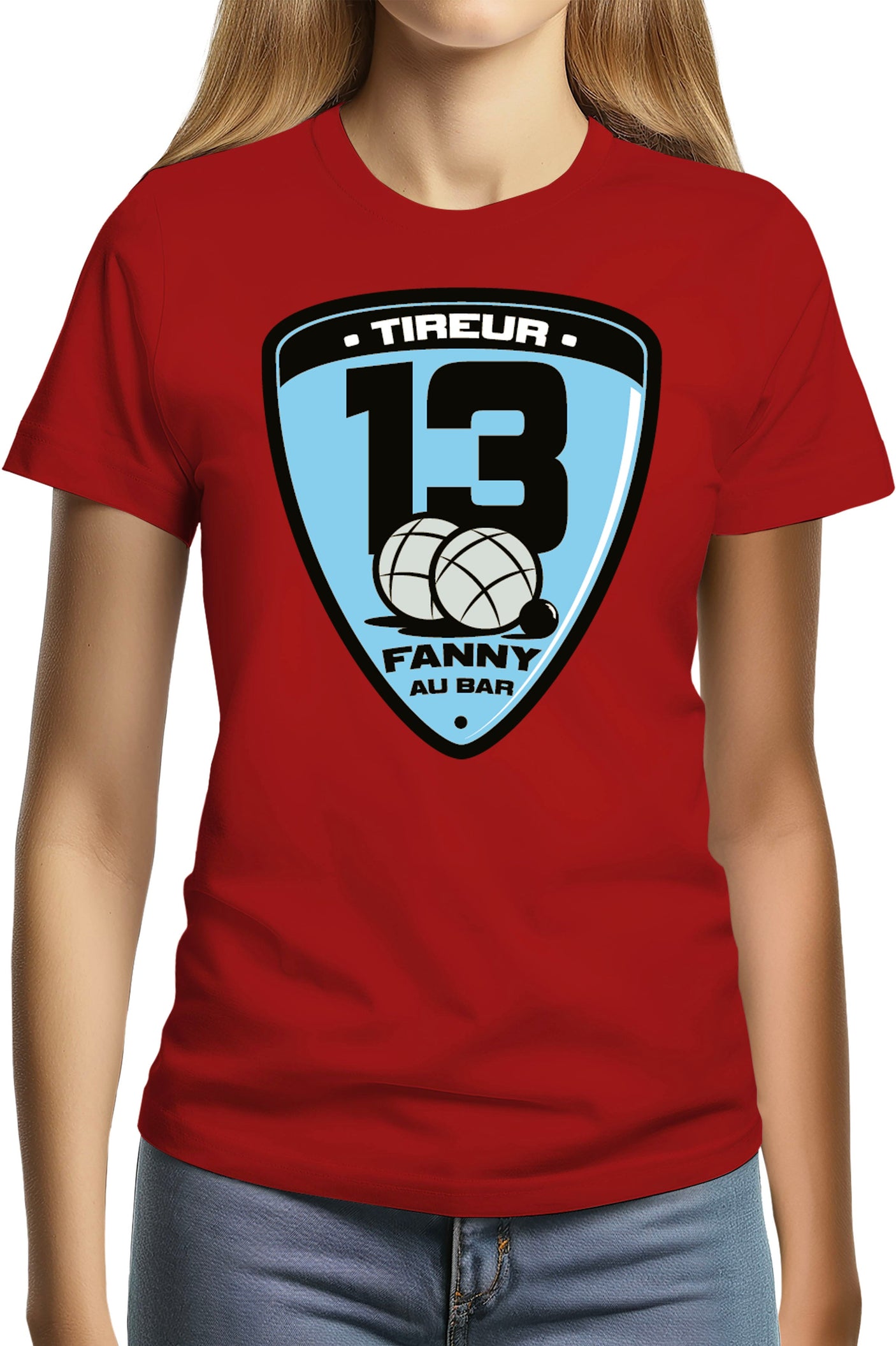 T-Shirt Femme Fanny au bar, tireur