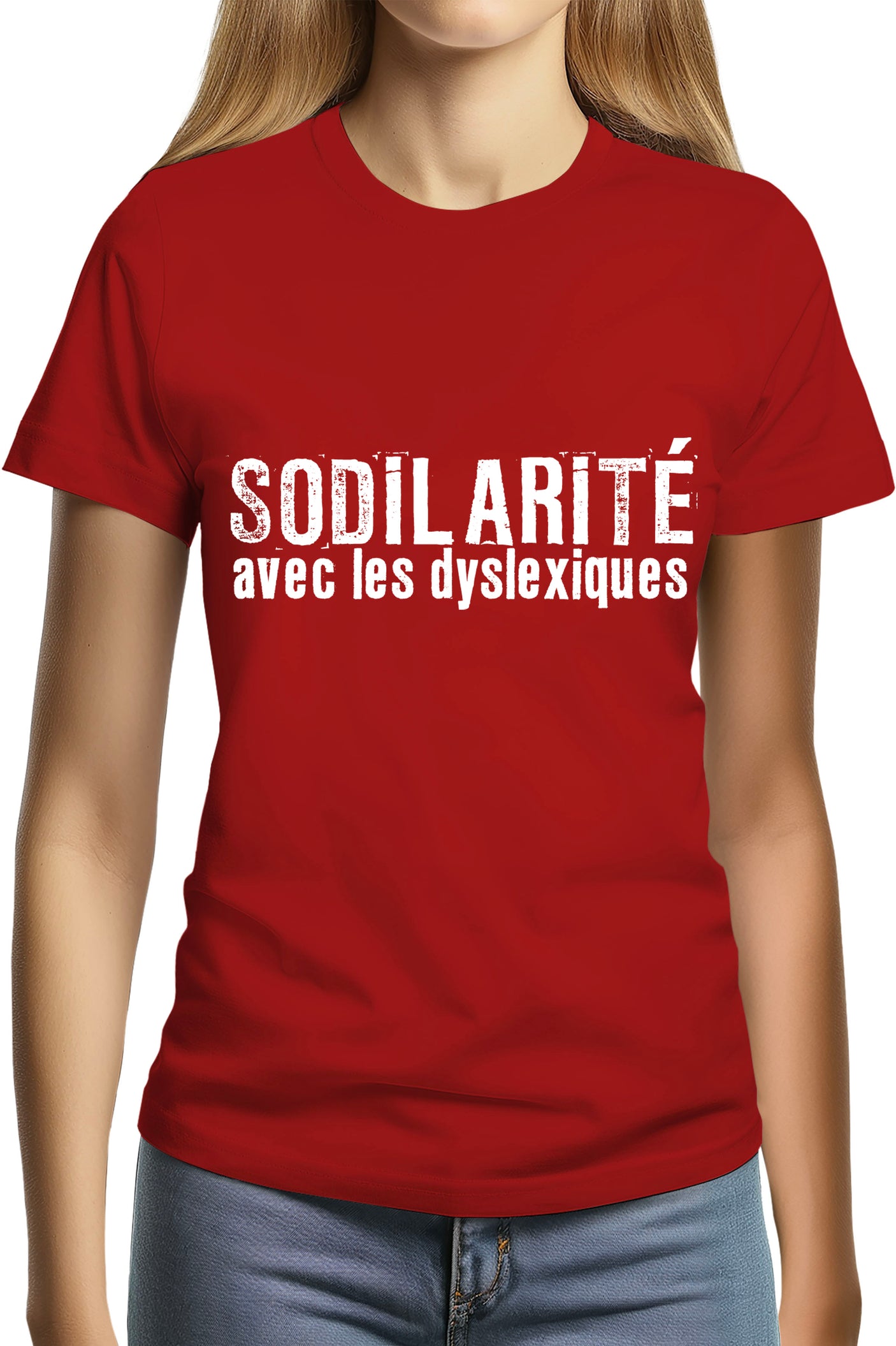 T-Shirt Femme Sodilarité avec les dyslexiques