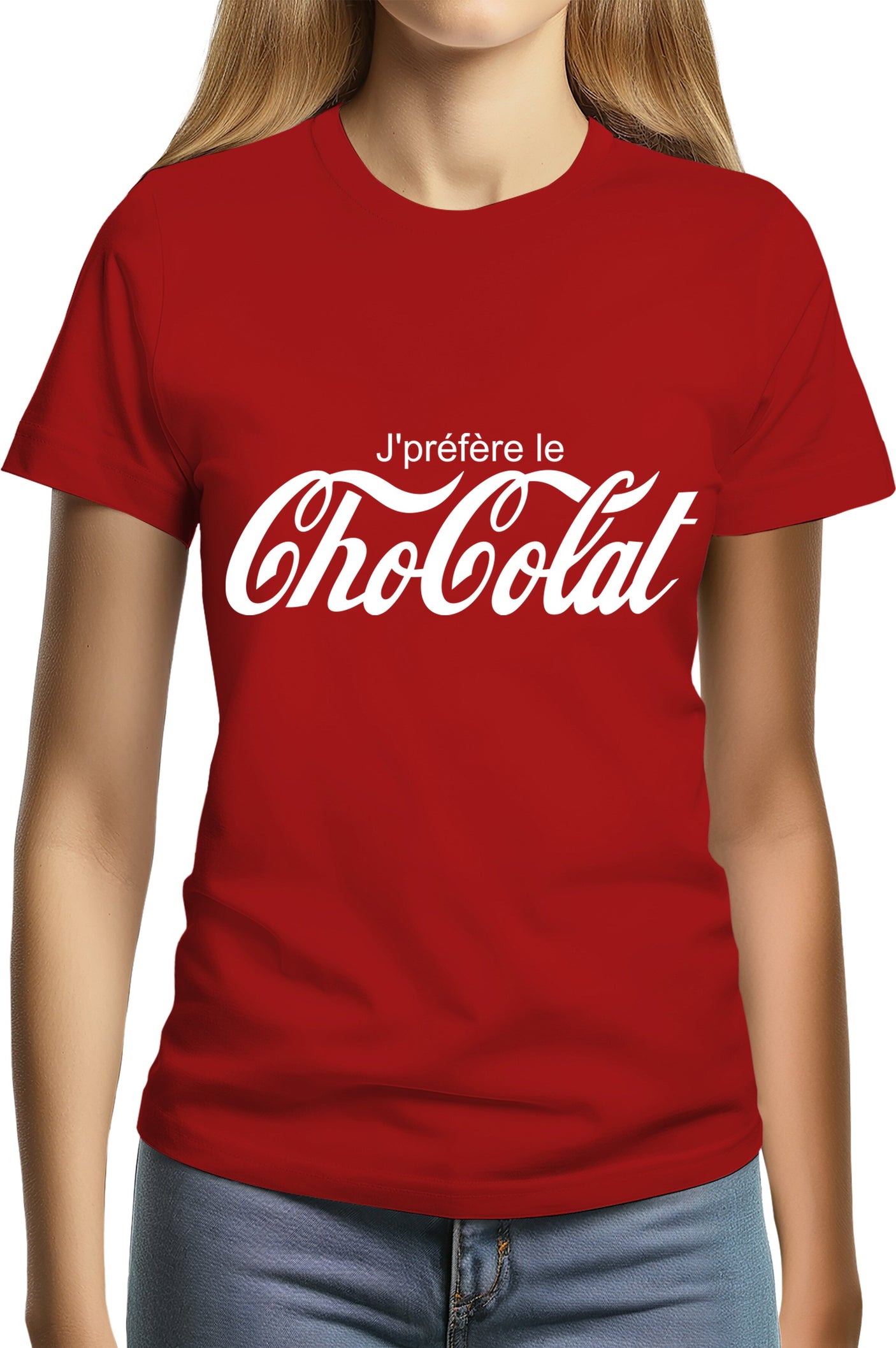 T-Shirt Femme Je préfère le chocolat au Cola