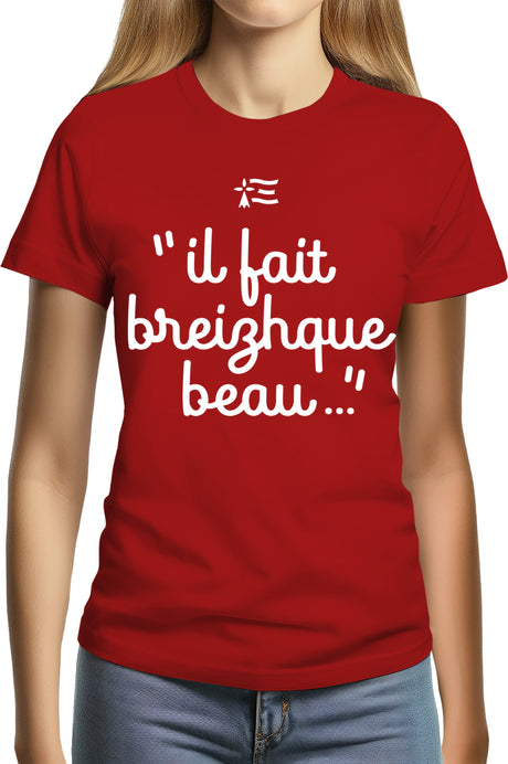 T-Shirt Femme Il fait breizh que beau