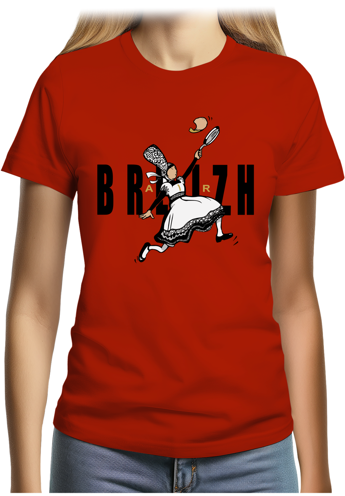 T-Shirt Femme Crêpes bretonnes sportives