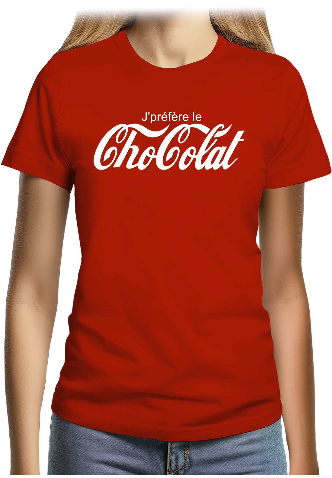 T-Shirt Femme Je préfère le chocolat au Cola