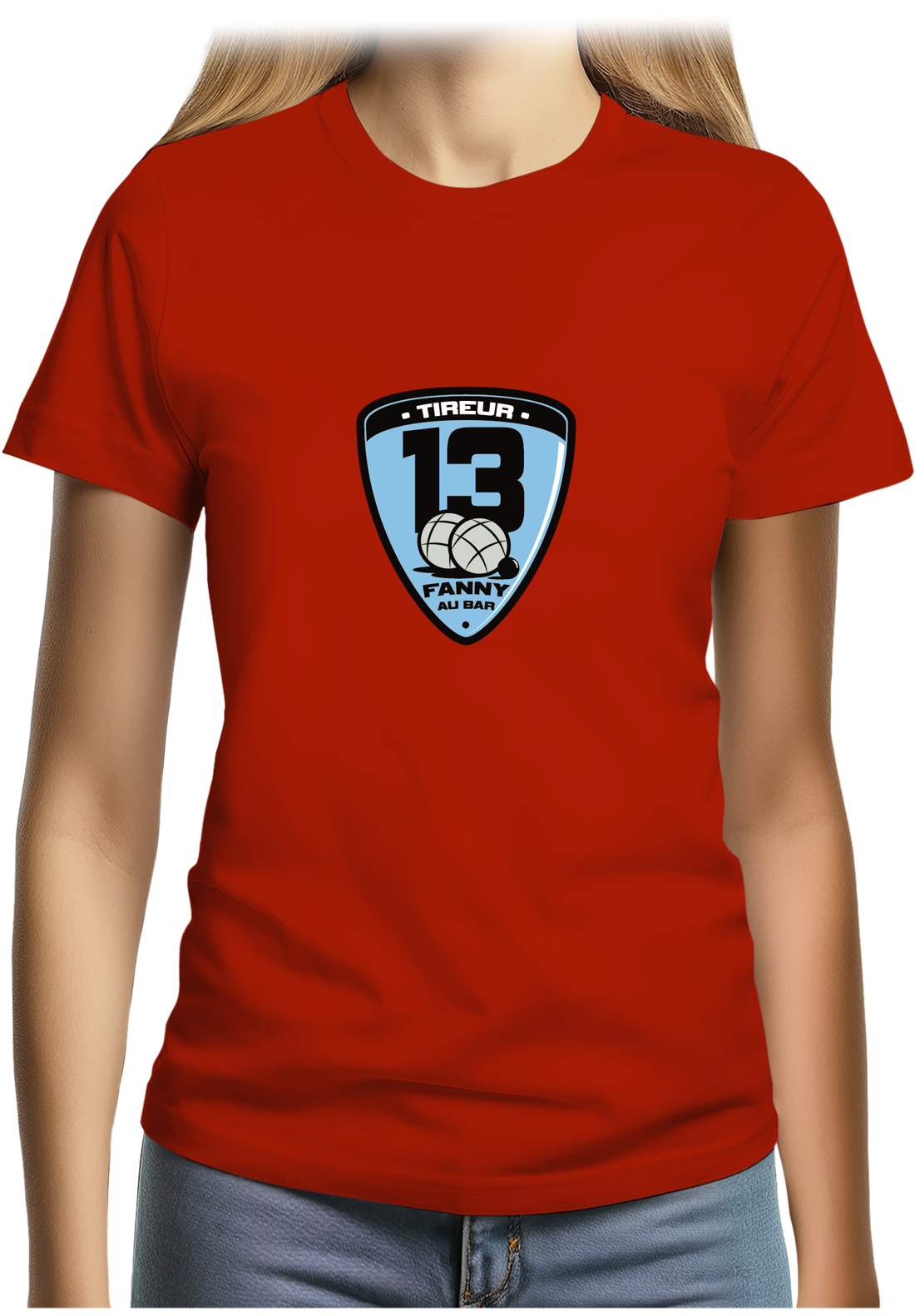 T-Shirt Femme Fanny au bar, tireur