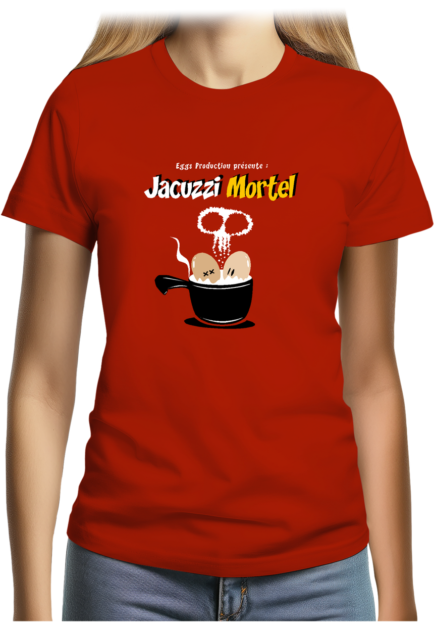 T-Shirt Femme Des Oeufs dans un jacuzzi