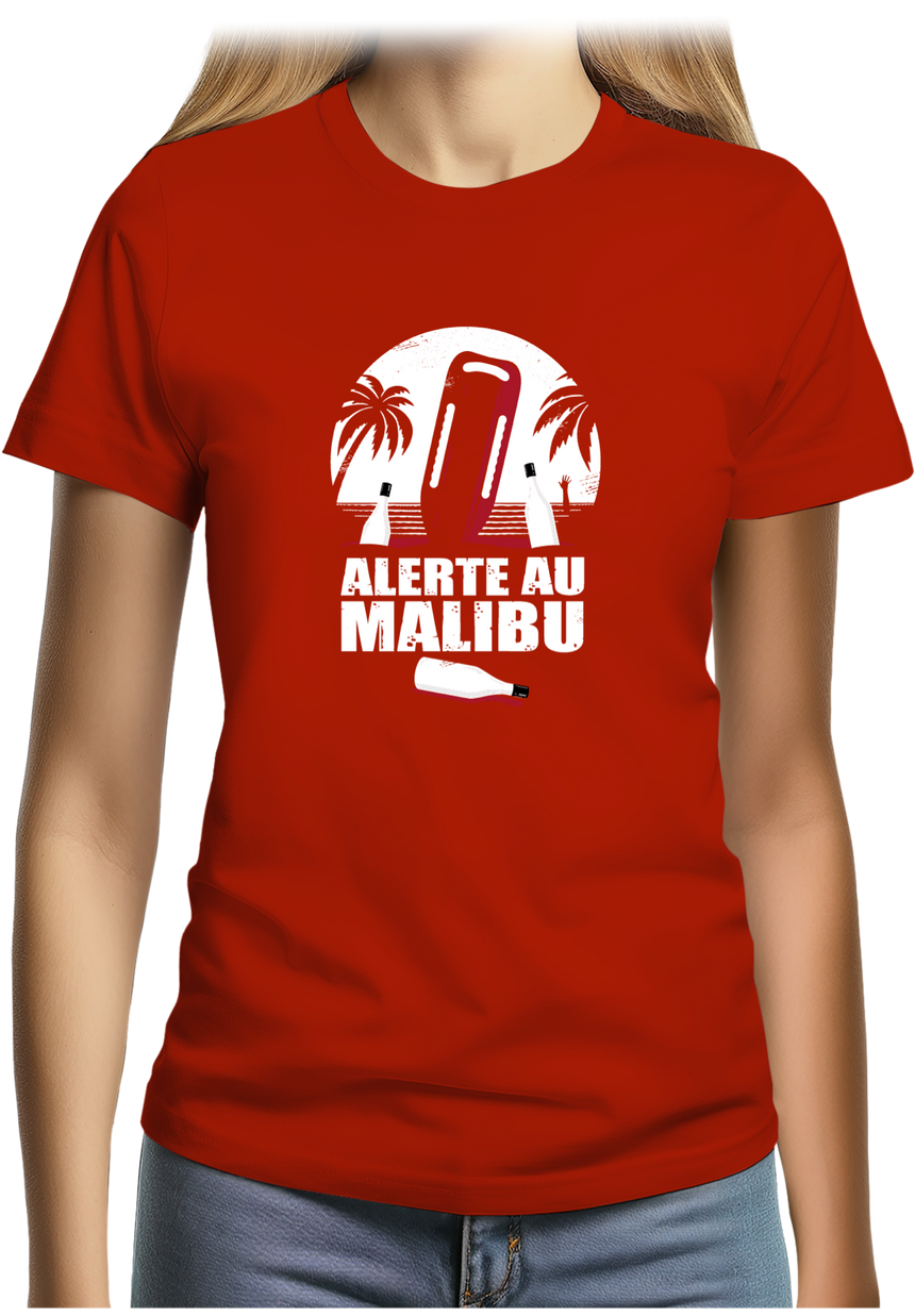 T-Shirt Femme Alerte au Malibu