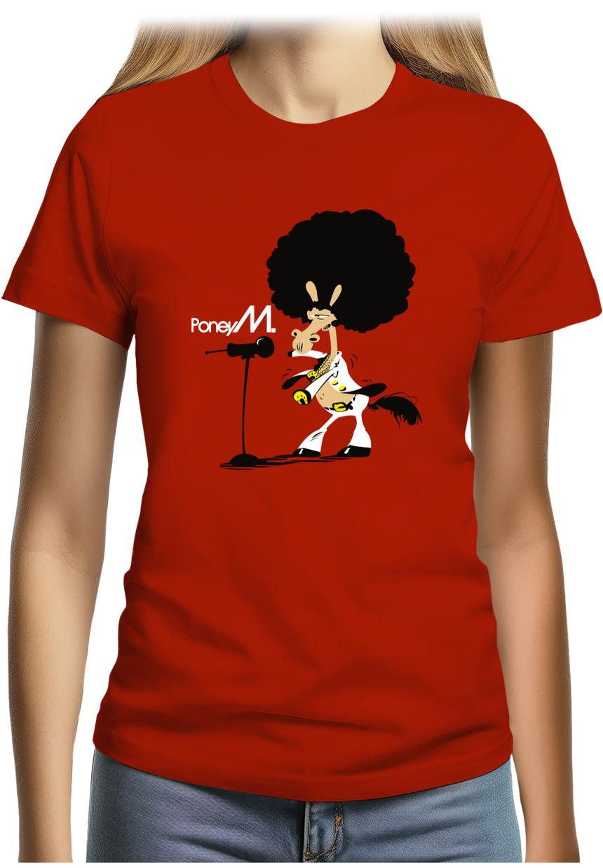 T-Shirt Femme Chanteur Poney M