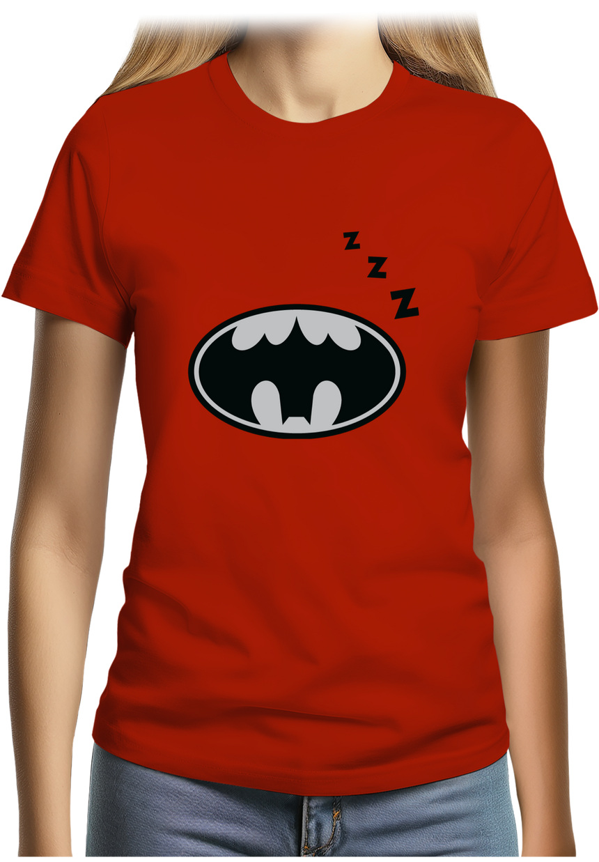 T-Shirt Femme Super héros Bat sommeil