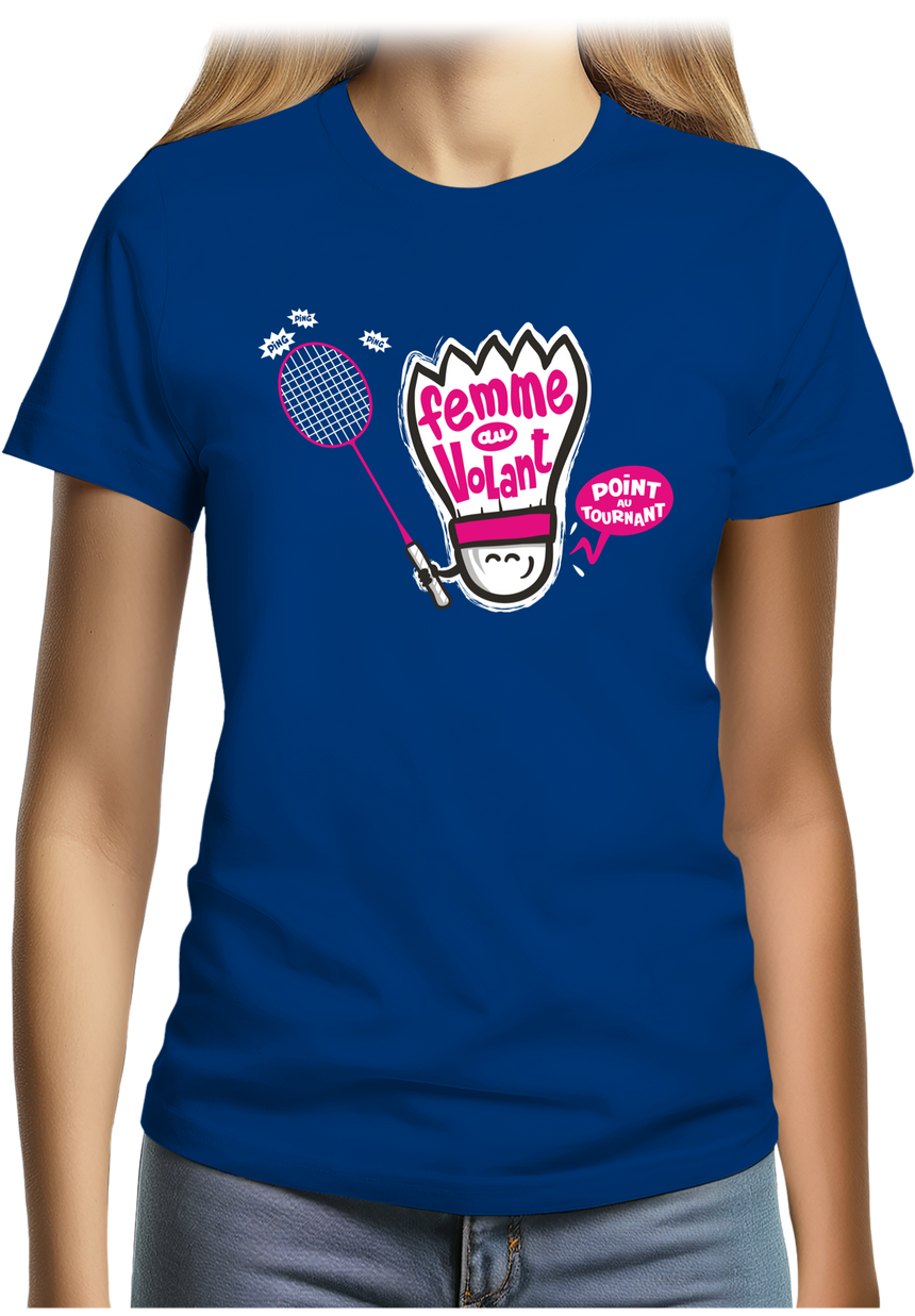 T-Shirt Femme Femme au volant badminton