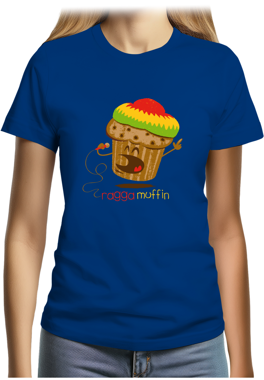 T-Shirt Femme Chanteur de Reggae en muffin