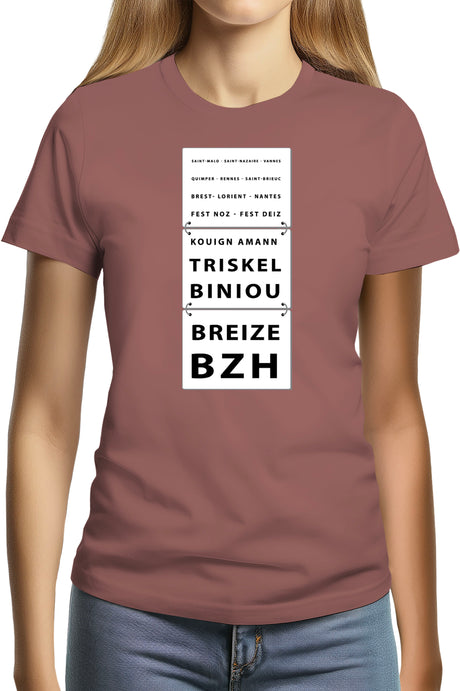 T-Shirt Femme Test acuité visuelle made in Bretagne