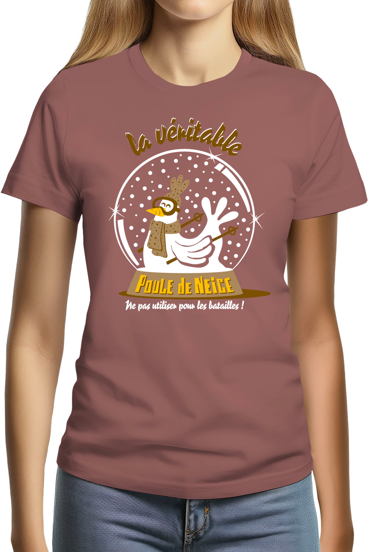 T-Shirt Femme Poule de neige