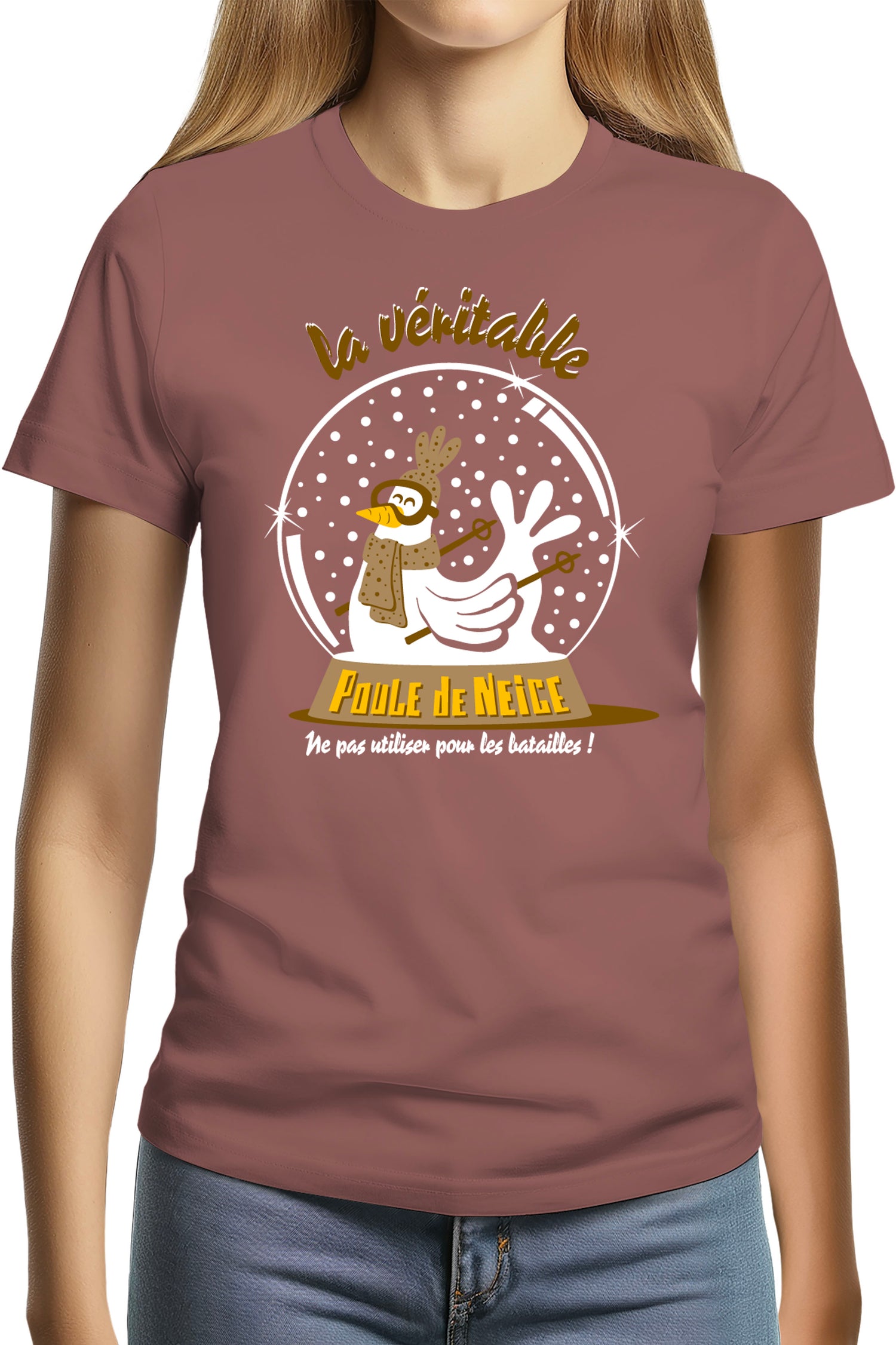 T-Shirt Femme Poule de neige