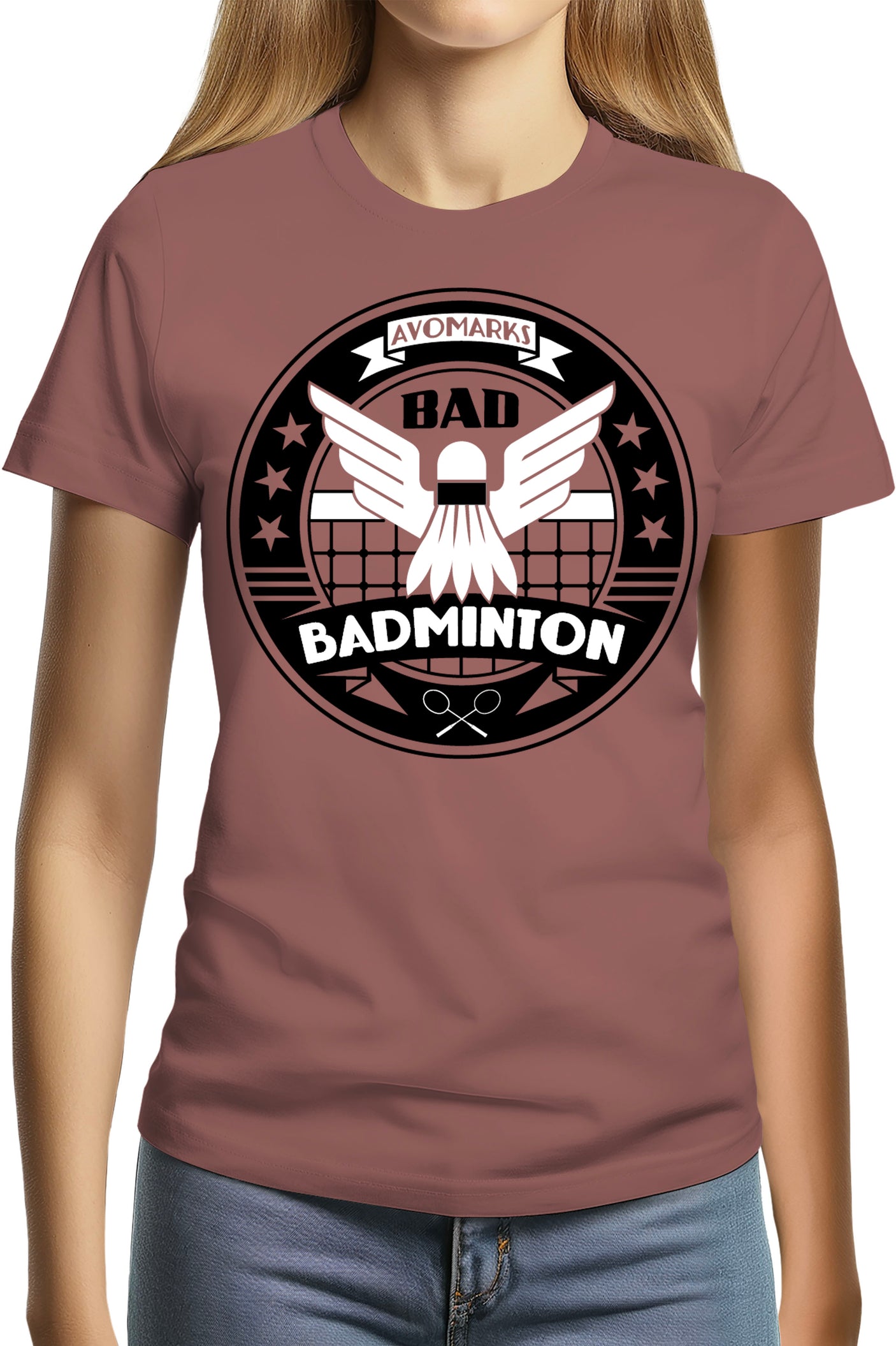 T-Shirt Femme Bad badminton university