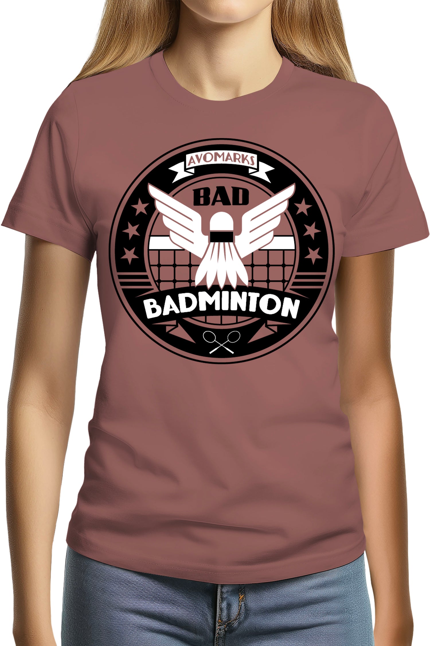 T-Shirt Femme Bad badminton university