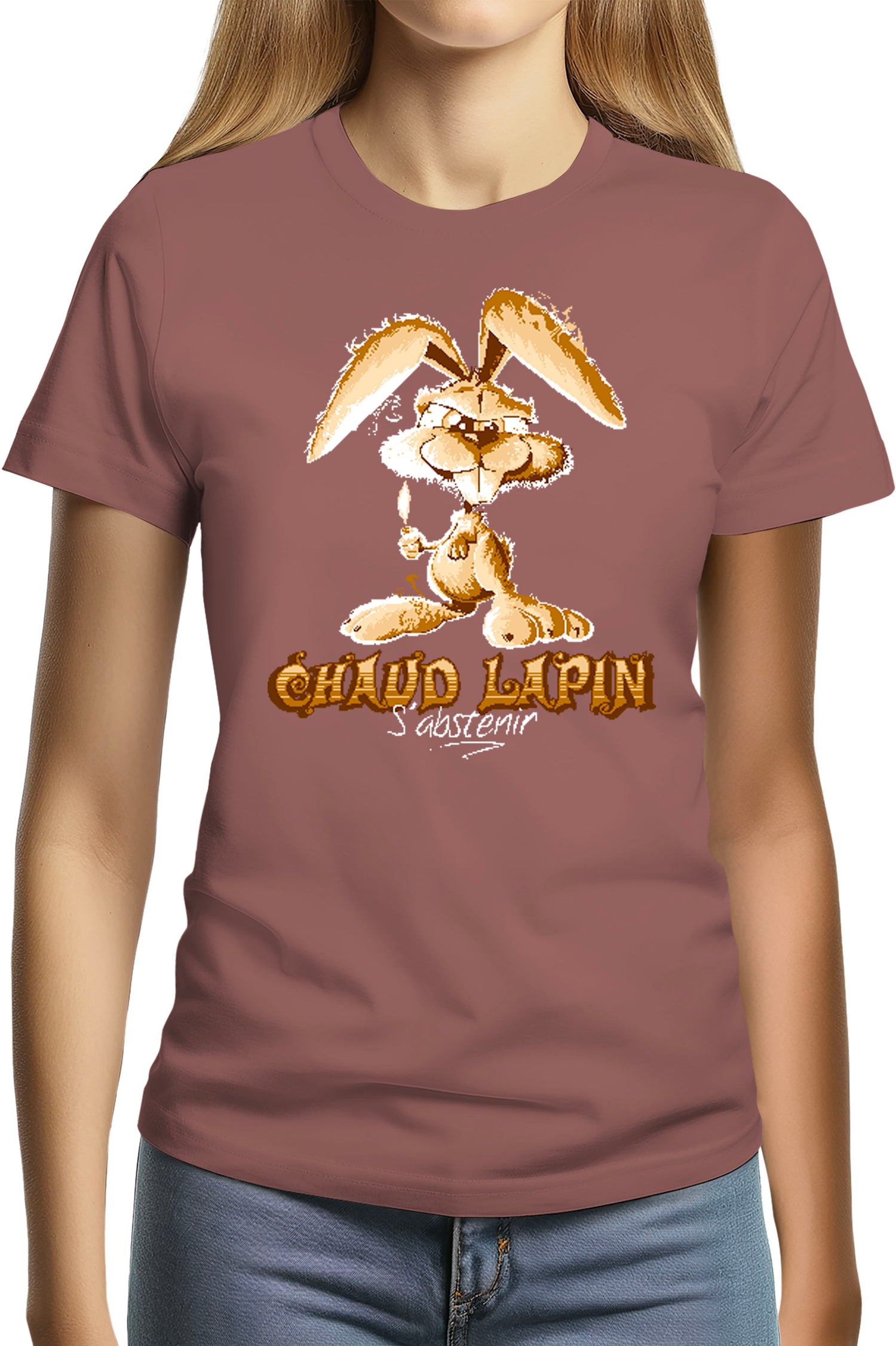 T-Shirt Femme Chaud lapin s'abstenir