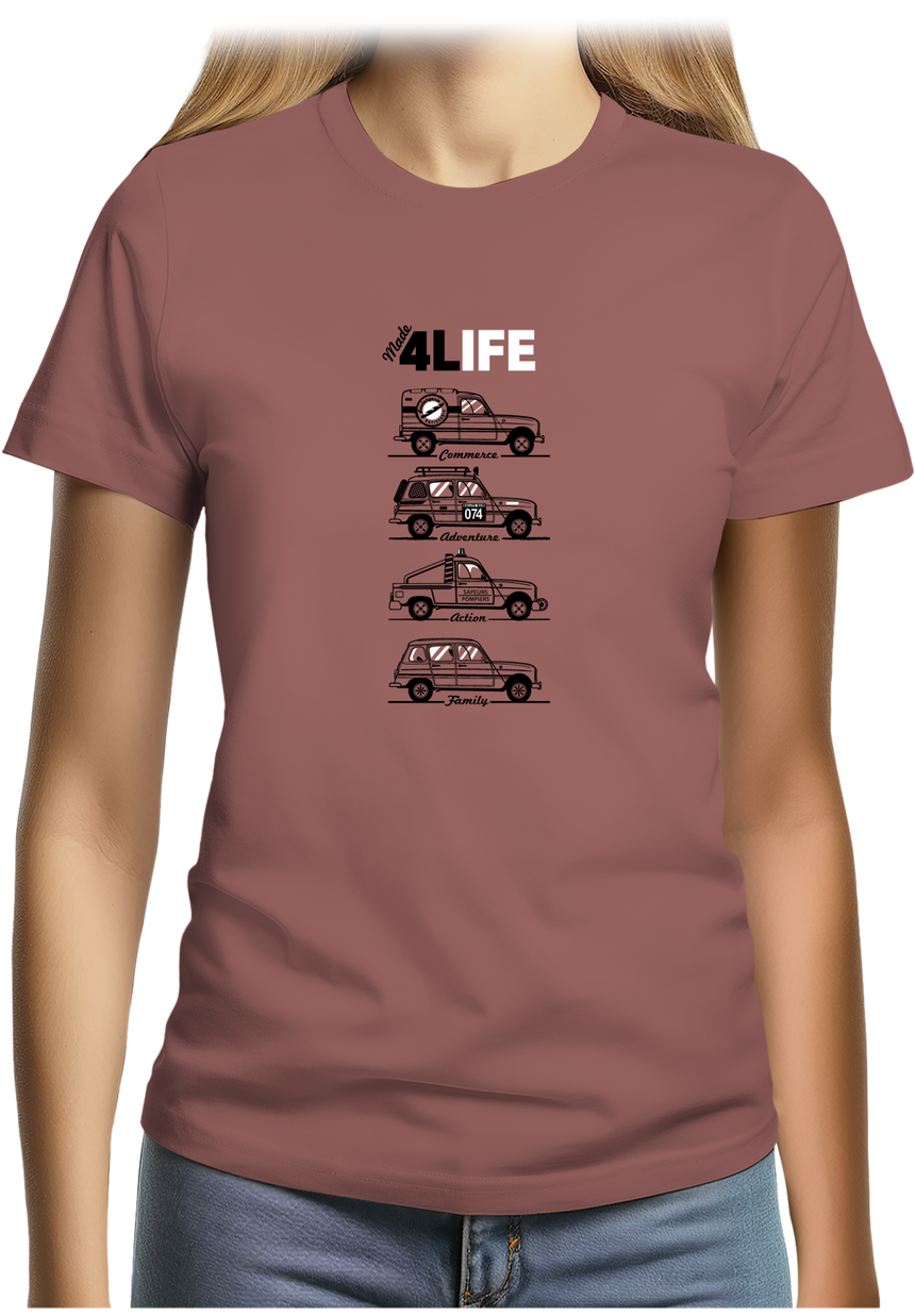 T-Shirt Femme Voiture 4L Life