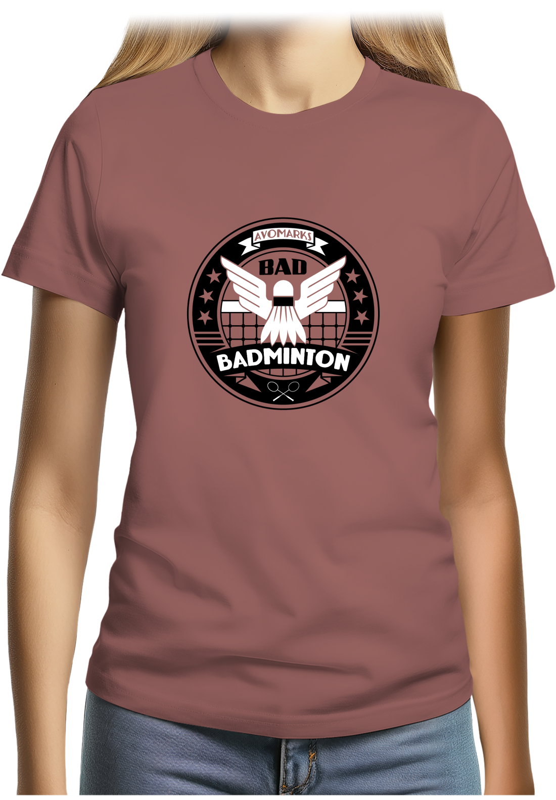 T-Shirt Femme Bad badminton university