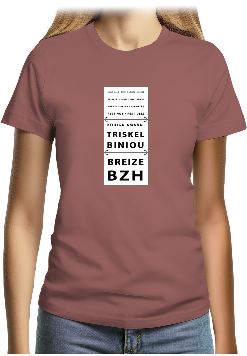 T-Shirt Femme Test acuité visuelle made in Bretagne