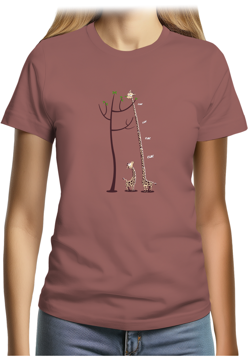 T-Shirt Femme Girafe dépliable