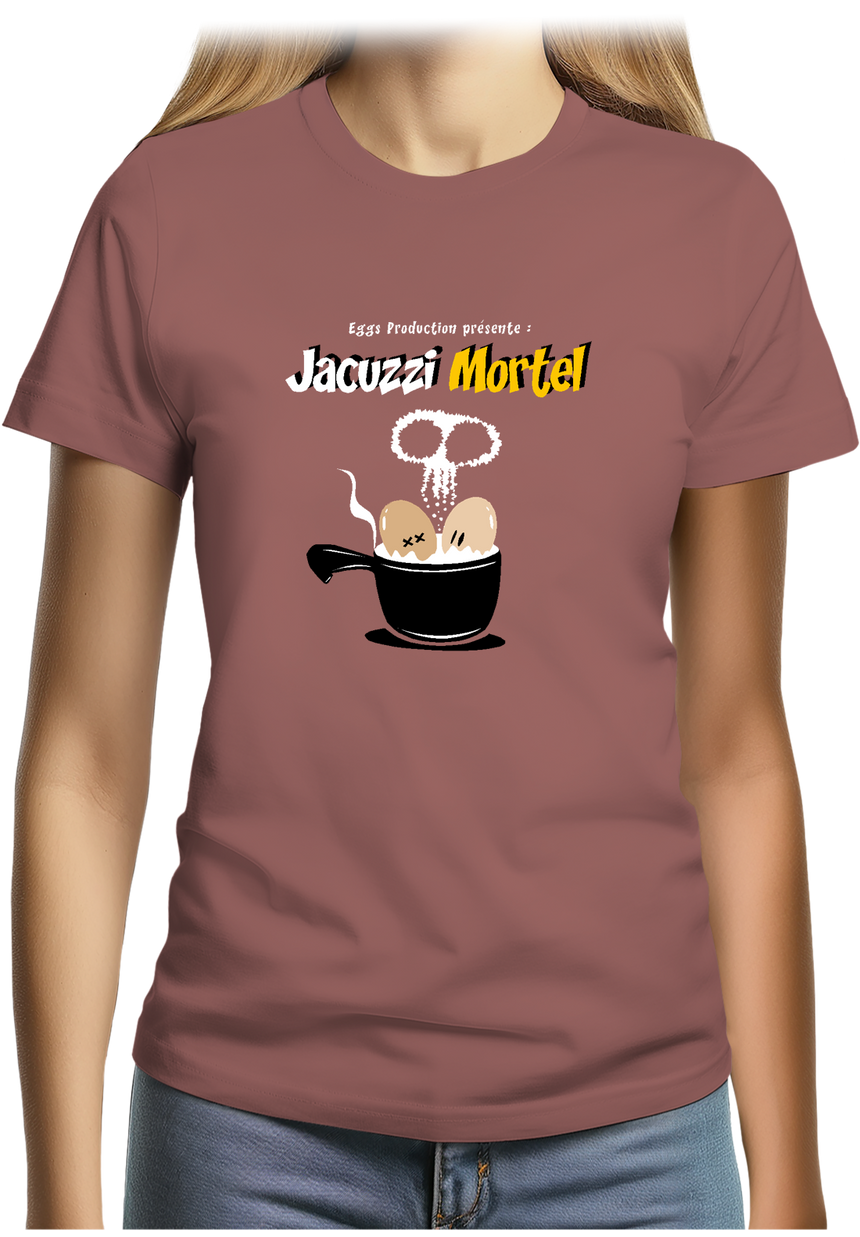 T-Shirt Femme Des Oeufs dans un jacuzzi
