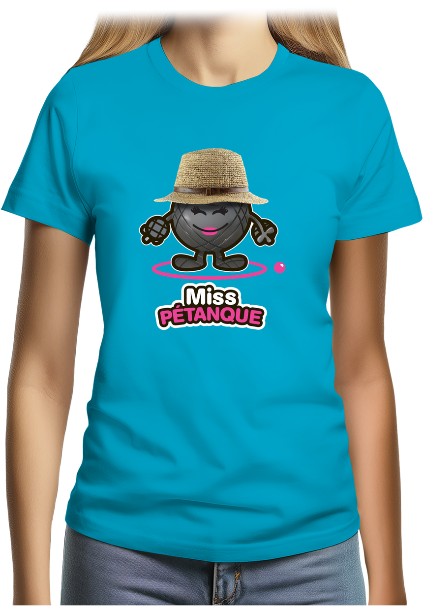 T-Shirt Femme Miss pétanque