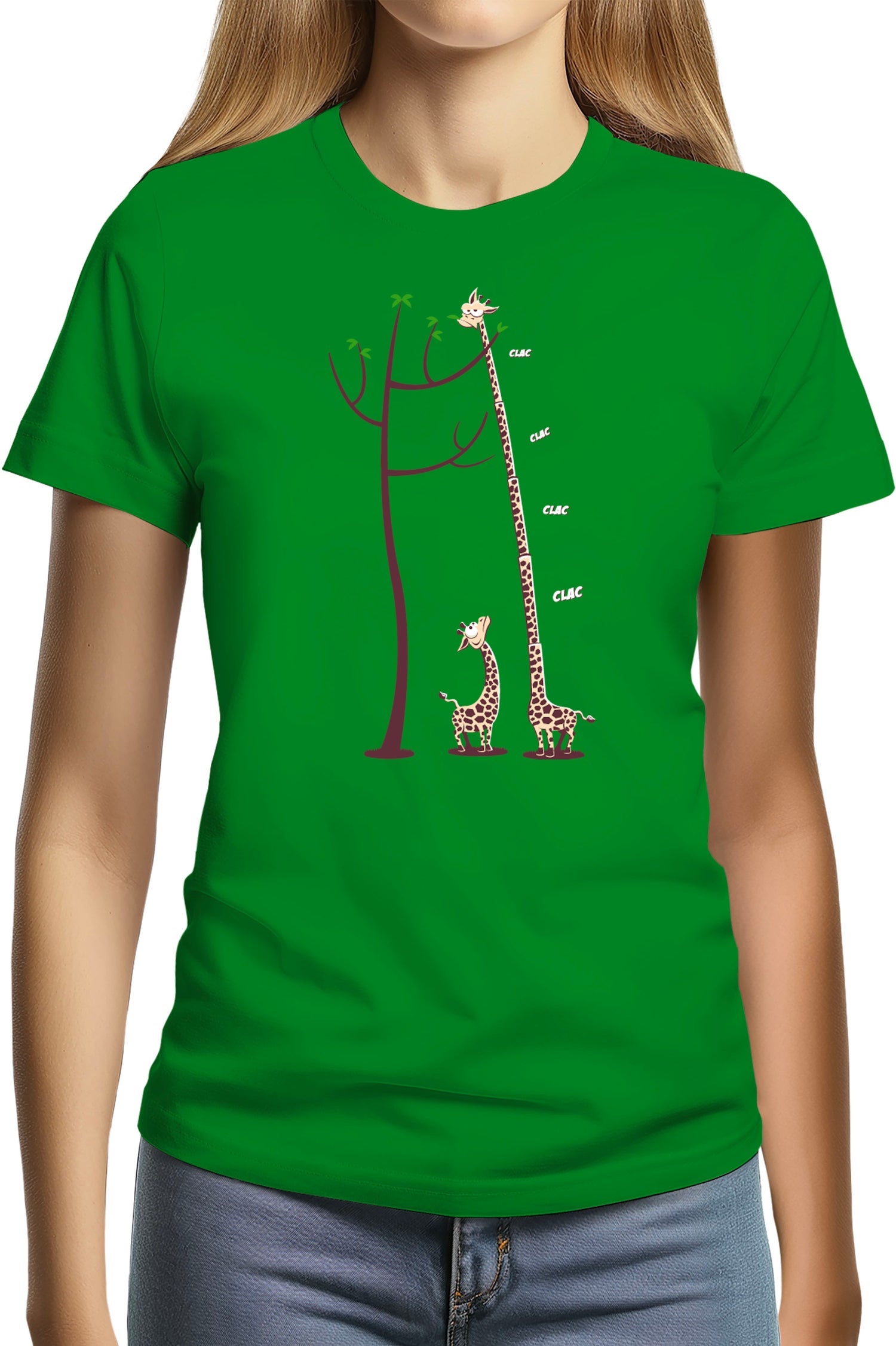 T-Shirt Femme Girafe dépliable