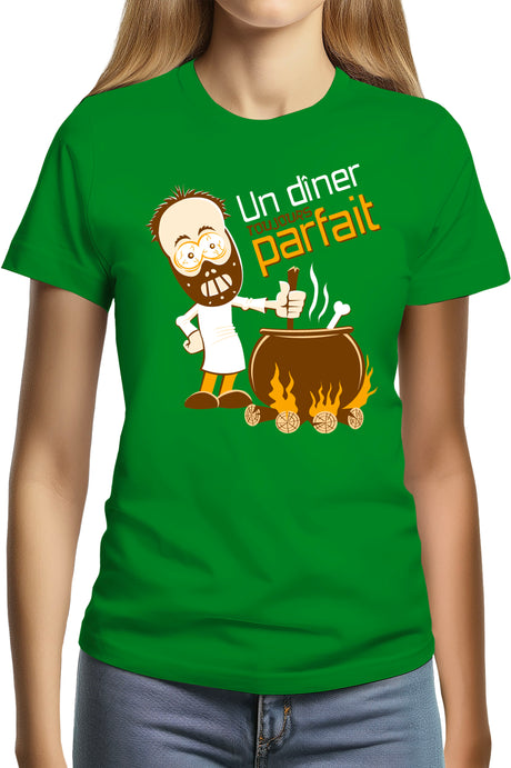 T-Shirt Femme Un Diner Toujours Parfait