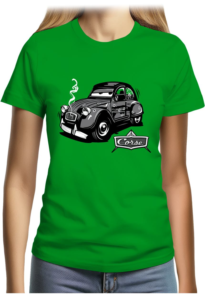 T-Shirt Femme Voiture 2CV made in Corse