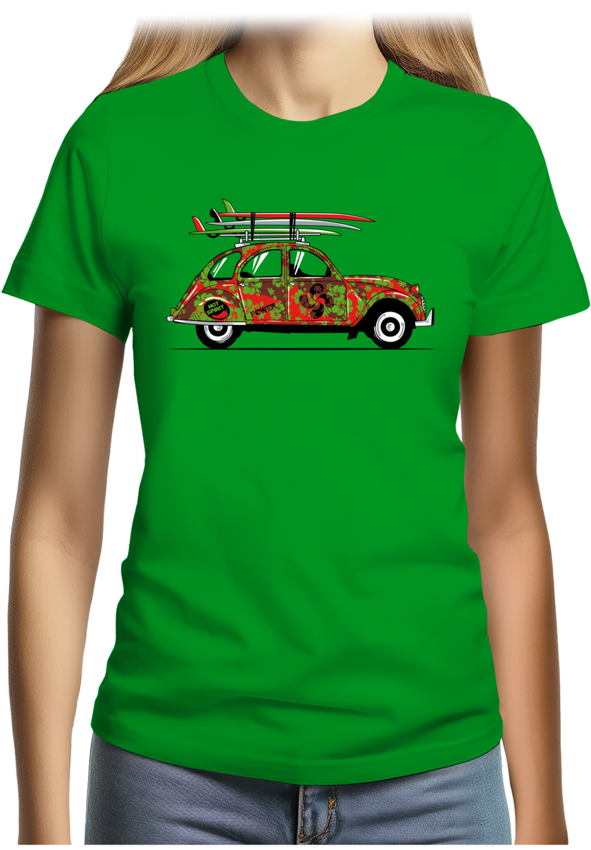 T-Shirt Femme Voiture 2CV du Pays-Basque