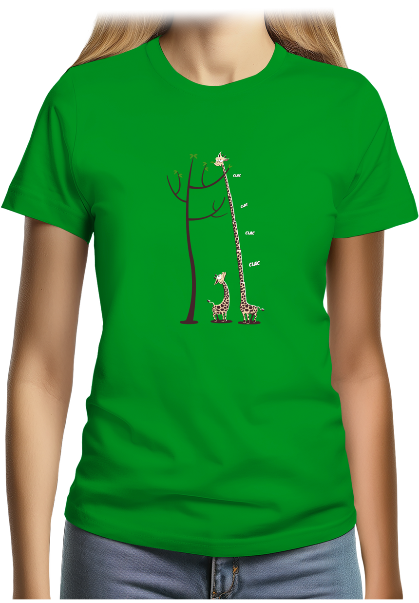T-Shirt Femme Girafe dépliable