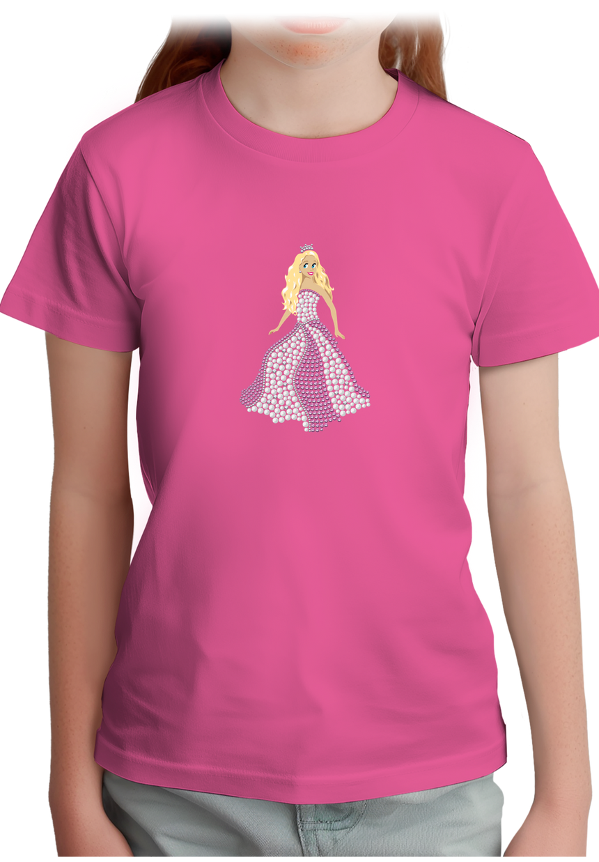 T-Shirt Fille Princesse en strass