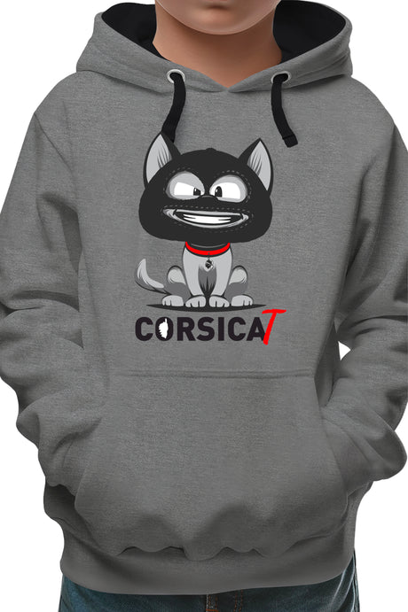 Sweat Enfant Chat Corse cagoulé