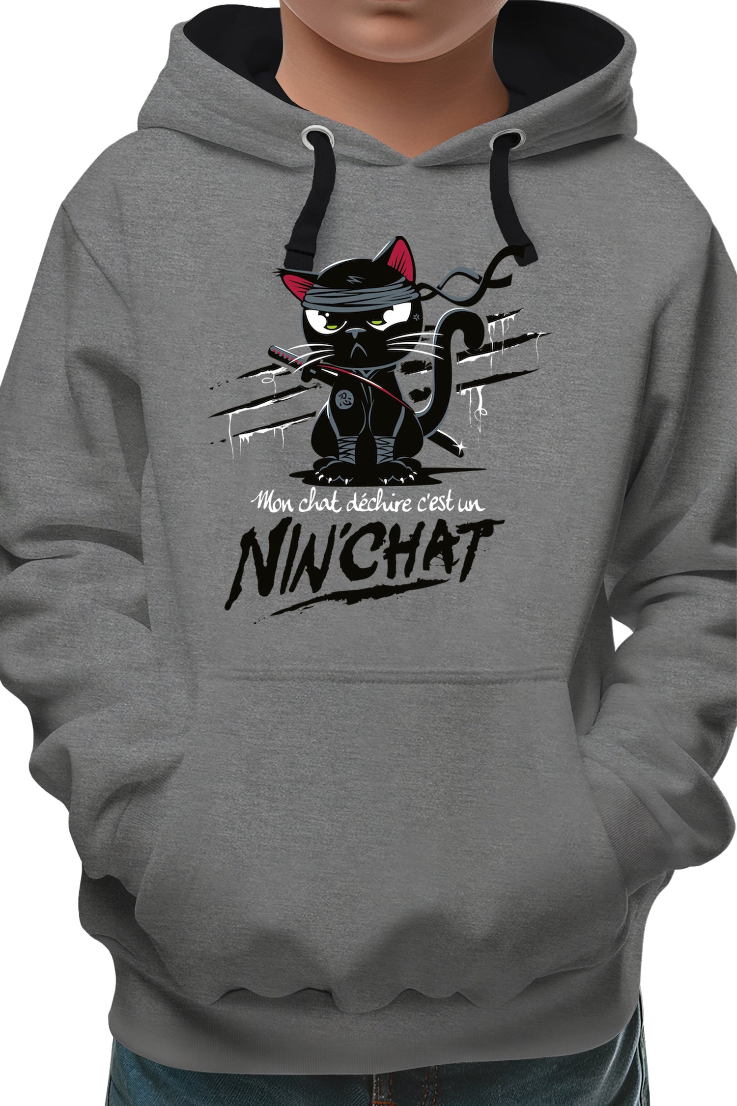Sweat Enfant Mon chat déchire tout c'est un ninja